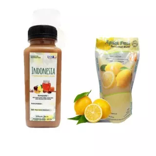 PROMO BUNDLE Aqiilah Fresh Sari lemon 500ml & Indonesia Traditional Juice (jus diet) 250ml