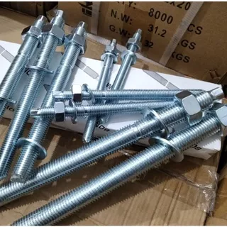 chemical angkur m16 stud bolt angkur m16×190 baut angkur