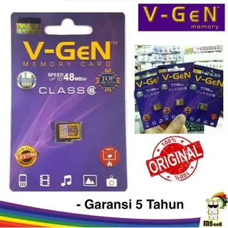 MicroSD Vgen 8 GB 4GB 16GB - V-gen 16 GB Class 6 Original Micro SD Memory Card 8 32 64GB Memori Asli