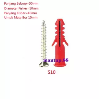 Fisher S10 Dan Sekrup /Fiser Paku/Baut