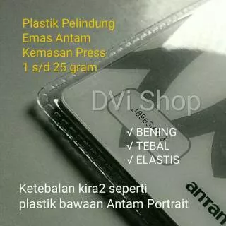 Plastik Pelindung CertiCard LM Logam Mulia Gold Emas Antam 1 2 3 5 g gr gram