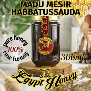 MADU HABBATUSSAUDA MESIR Syaam Egypt Honey pure raw black seed hony 100% murni asli madu alam mentah 300 ml 300ml 428 gr nektar jintan / jinten hitam impor import arab