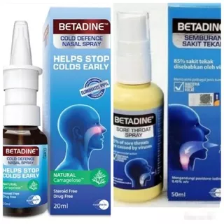 [EXP 08/22, 05/24 nasal & 07/2024 throat] Betadine Cold Nasal Spray / Betadine Sore Throat Spray