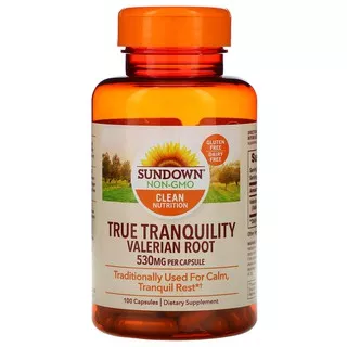 Sundown Naturals Valerian Root 530 mg 100 Capsules Vitamin Tidur Tenang