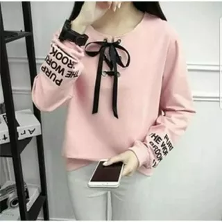 [Neysila pink RO]Sweater wanita babytery pink