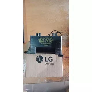 CAPASITOR 12 UF 400 VAC ORIGINAL LG MESIN CUCI 1 TABUNG 9 KG - 14 KG