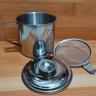 OIL POT STAINLESS STEEL / GELAS SARINGAN MINYAK