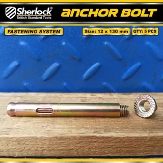 Angkur Baut Anchor Bolt Dinding Beton Sherlock 12 x 130 mm (isi 2 pcs)