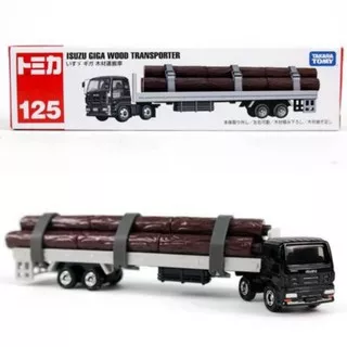 TOMICA LONG ISUZU GIGA WOOD TRANSPORTER TAKARA TOMY TRUK TRAILER TRUCK RIG ANGKUT KAYU GELONDONGAN K