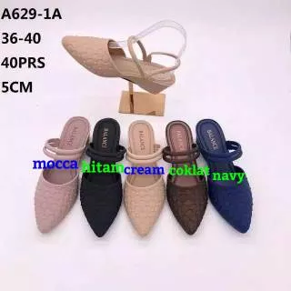 Jelly Shoes Sepatu Wanita Wedges Matting Style  A629-1