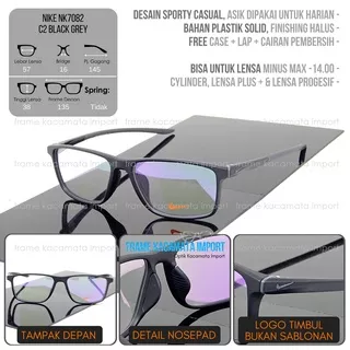 NIKE Frame Kacamata Minus Pria Kaca Mata Resep Wanita