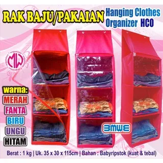 Hanging clothes organizer (Rak Gantung Pakaian) Rak baju Pakaian Gantung