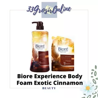 Biore Experience Body Foam Exotic Cinnamon / Botol / Refill / 220ml / 550ml / 425ml / Sabun Cair / Sabun Biore / Kao