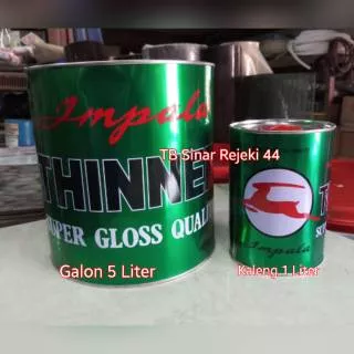 Thinner IMPALA 5 Liter Galon Kaleng 5Liter Super Gloss Quality Pengencer Cat Duko Duco