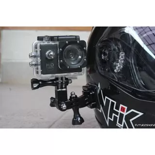 [BISA BAYAR DITEMPAT] Side Helm Mount Motovlog / Mounting Pinggir Samping Helm Gopro Xiaomi