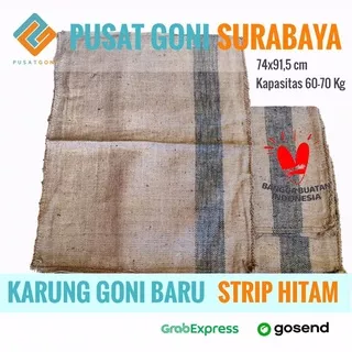 Karung Goni Strip Hitam - Karung Goni 74x91,5cm - Karung Goni Baru - Karung Goni Food Packing