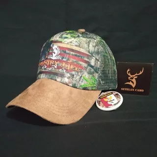 TOPI CAMO ARMY - BASEBALL CAP - TOPI BERBURU HUNTING - PERBAKIN ORANGE