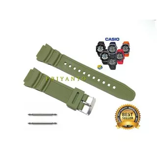 Strap casio AE-1000 AE-1100 hijau tali jam tangan casio resin watch