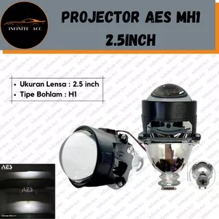 Projector Lensa Bowl AES MH1 Ultimate 2.5inch Lampu Utama HID Mobil Motor Universal 1Pc