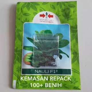 BENIH SAWI SENDOK PAKCOY NAULI F1 KEMASAN REPACK 100+ BENIH CAP PANAH MERAH