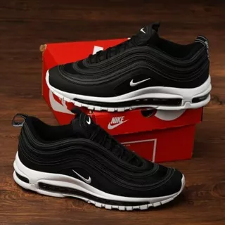 SEPATU SPORT NIKE AIRMAX 97 BLACK WHITE ORIGINAL PERFECT KICK BNIB IMPORT MADE IN VIETNAM