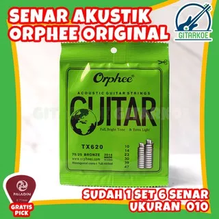 Senar Gitar Akustik Orphee Acoustic Guitar Strings Extra Light TX620