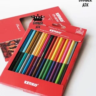 10.10 SALE  Pensil Warna KENKO 24 warna Bi-color CP-24FBC ( 48 warna dengan 2 sisi ) Color Pensil ?
