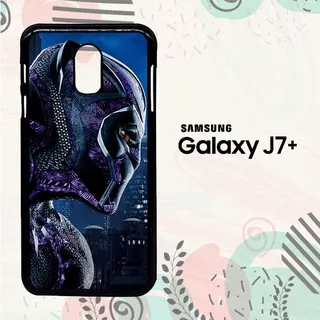 Casing Samsung Galaxy J7 Plus Custom Hardcase HP Black Panther Marvel 2 L0595