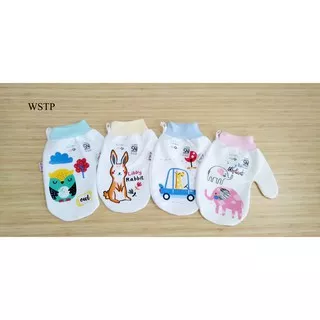 LIBBY MURAH WASLAP COTTON TANGAN PUTIH  WASHLAP HANDUK BAYI NEWBORN WARNA