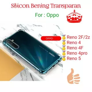 Case Oppo Reno 2F 2Z 4 4F 4Pro 5 F pro Silicon Softcase Bening Transparan Casing Cover Silikon