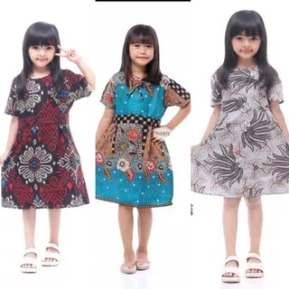 BATIK - Batik anak wanita - batik dress anak - baju batik anak - baju batik wanita anak modern| 2021