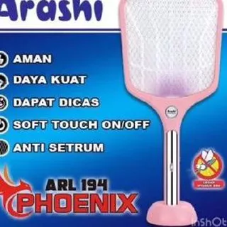 Termurah dan terbaik >> Arashi Raket Nyamuk Electric 2 in 1 Mosquito Killer ARL-194 Phoenix Recharge