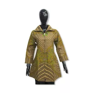 Blouse Batik Resleting Kantor Lapis Furing Trikot Seragam Batik Atasan Batik Usman Grosir Murah