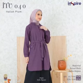 TERBARU PROMO TUNIK INSPIRE ITU 040 BROWN PLUM GREEN CURRY KENZI XS - XXL /ATASAN KERJA KANTOR DEWASA CASUAL KEKINIAN OOTD / PAKAIAN MUSLIM