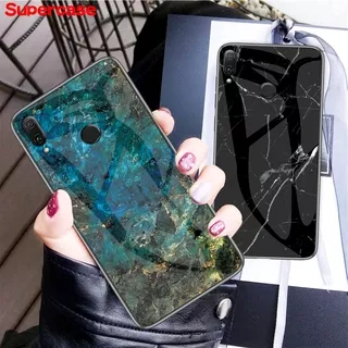 Ready Stock Meizu 16 Plus 16th V8 X8 M6 M5 Note 9 Phone Case Marble Pattern Glass Soft Frame Hard Cover