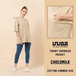 UNIQUE - (Pocket Series) Kaos Oversize Pocket ChocoMilk