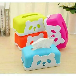 Tempat Tisu karakter panda/Box Tissue Panda/Wadah tisu panda