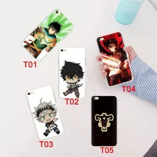 iPhone 8 7 6s 6 plus 5 5S SE 5C 4 4s Casing Case Soft Transparent 36GT Black Clover Anime Phone Cover