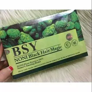 [ HARGA PER BOX / SEKOTAK ] BSY Noni hair black magic shampoo / shampo BSY noni black original BPOM
