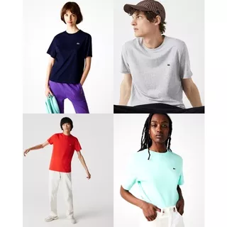 Lacoste Basic Unisex T-shirt Kaos Pria dan Wanita