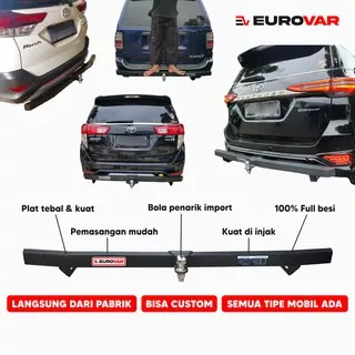 Towing Bar Pajero Fortuner Innova Avanza Rush Xenia EUROVAR Calya Sigra Xpander Bemper Bumper Besi Pengaman Belakang Ertiga Terios  Eurovar Palang Terbaik Termurah Grosir Pabrik Distributor Berkualitas Tebal Veloz Kijang Kapsul Grand Livina Reborn Mobilio