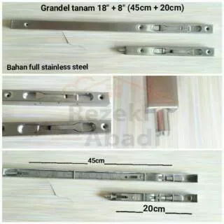 Grendel Tanam / Slot Pintu / 45cm / flushbolt