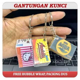 GANCI - GANTUNGAN KUNCI MINIATUR DUS AIR MINERAL DUS INDOMIE DUS MIE INSTANT