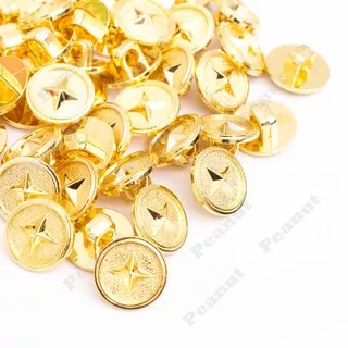 Kancing baju emas bintang 1,5cm