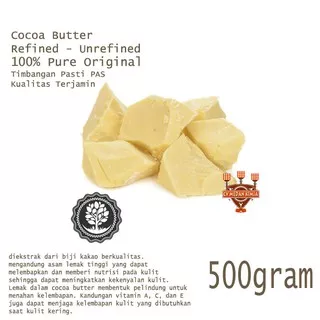 Cocoa Butter Premium Cocoa Butter 500gram Unrefined Cocoa Butter Lemak Coklat Asli Kakao