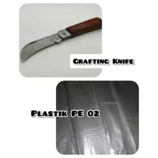 Pisau Sabit Lipat Hrafting Knife Sabit.Dan Plastik Okulasi PE.02 0,0002 20 micron sambung tanaman