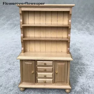 FSID 1:12 Dollhouse Miniature Furniture Multifunction Wood Cabinet Bookcase Bookshelf HOT