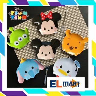 Piring Lepek Melamin Anak Karakter Tsum Tsum Lucu BPA Free Tahan Panas