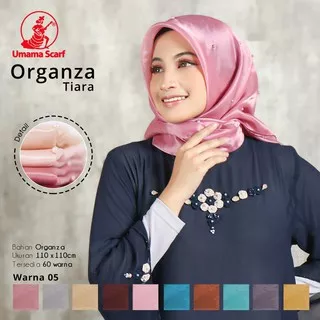 Organza Tiara - Hijab Segi Empat Polos Tiara Umama - Ecer (Satuan)