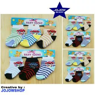 Baby Socks | Avland | WinteKu Kaos kaki bayi  Boy & Girl isi 3 pasang 0-6 bulan